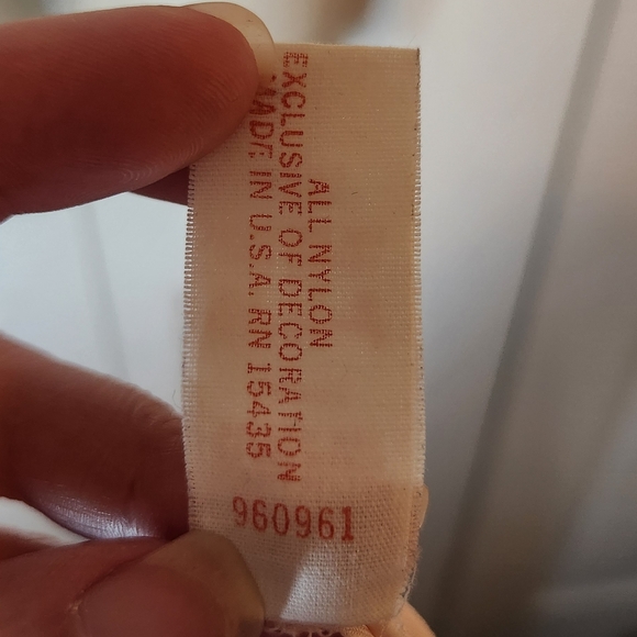 Vintage Gilead Large Elegant Peach Satin Nightgown Slip Dress Floral Embroidery - Picture 6 of 6